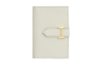 HERMES Bearn Mysore Goat Skin Card Holder Women's 0T Mushroom White