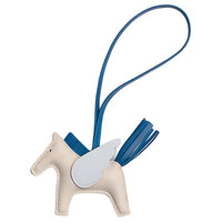 HERMES Calfskin Pendants Unisex Beige