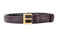 PRADA Leather Belts Women's Red Brown
