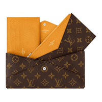 LOUIS VUITTON Leather Trim 3 in 1 Clutch Women's Yellow & Brown