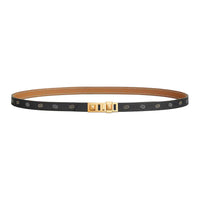 HERMES Metal, Leather, Gold Plated Leather Belts Women's Brown/Black Width 1.3CM