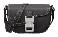 DIOR Grained Calfskin Saddle Bags One Shoulder Crossbody Clutches Regular Men's Black