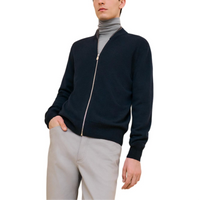 HERMES FW24 Cashmere Sweater Men's Navy