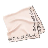 CHANEL Silk Silk Scarves Women's Light Orange