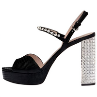MIU MIU Strap Sandals 11cm Women's Black