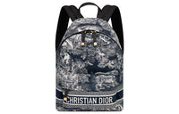 DIOR Fabric Backpack Small Size Women's Blue/Black