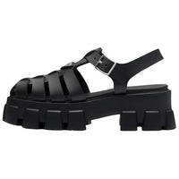 PRADA Monolith Foam Rubber 55mm Sandals Black Women's
