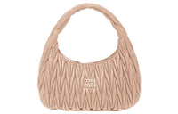 MIU MIU Wander Series Soft Sheep Leather Hobo Bag, Handbag Regular Women's Cameo Brown Beige
