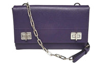 PRADA Uva Saffiano Leather Crossbody Bag Shoulder Bag Women's Dark Purple