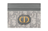 DIOR 30 Montaigne Fabric Card Holder Women's Gray