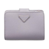 PRADA Saffiano Leather Wallet Trumpets Women's Light Purple