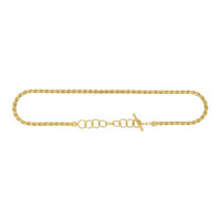 SAINT LAURENT Brass Waist Chains Women's Gold Width 1cm