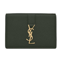 SAINT LAURENT Calfskin Wallet Women's Green