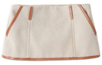 MIU MIU Casual Short Skirts Women's Natural