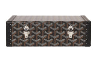 GOYARD Vendôme Canvas With Leather Jewelry Box Storage Box Unisex Black