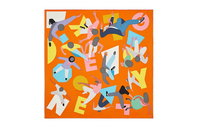 HERMES Silk Scarves Women's Multicolor