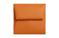 HERMES Bastia Epsom Calfskin Coin Purses Wallets Women's I9 Abricot Apricot