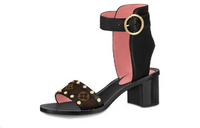 LOUIS VUITTON Passenger Strap Sandals 5.5cm Women's Black
