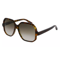 SAINT LAURENT Plastic Irregular Shape Sunglasses Women's Tortoiseshell