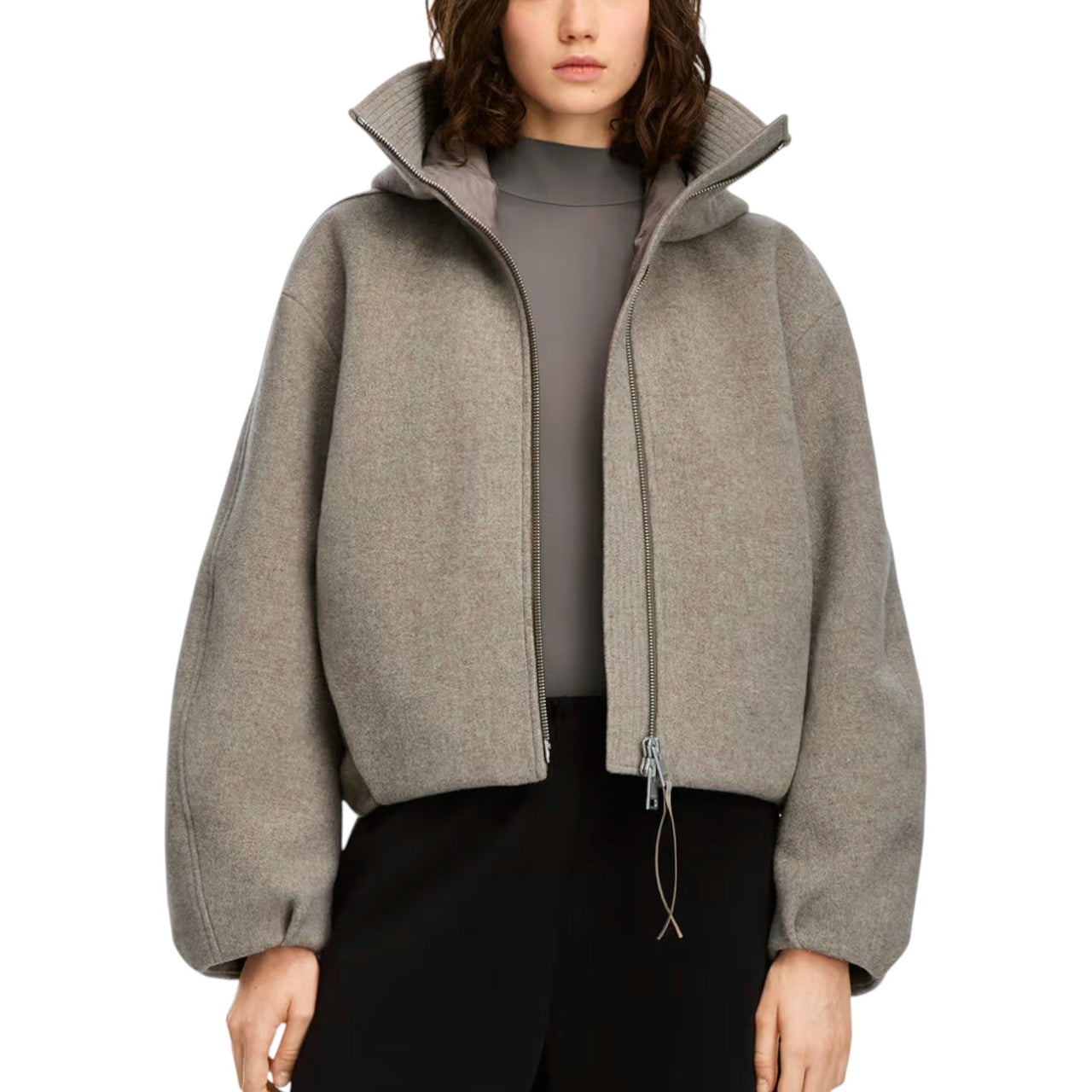 (WMNS) Canada Goose Chilliwack Bomber Wool 'Dark Driftwood Heather' 4808W-9137