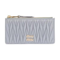 MIU MIU Leather Wallet Women's Light Blue