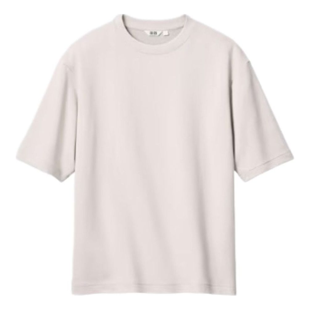 UNIQLO U AIRism Cotton Half Sleeve Oversized T-Shirt 'Light Gray' 482295-02