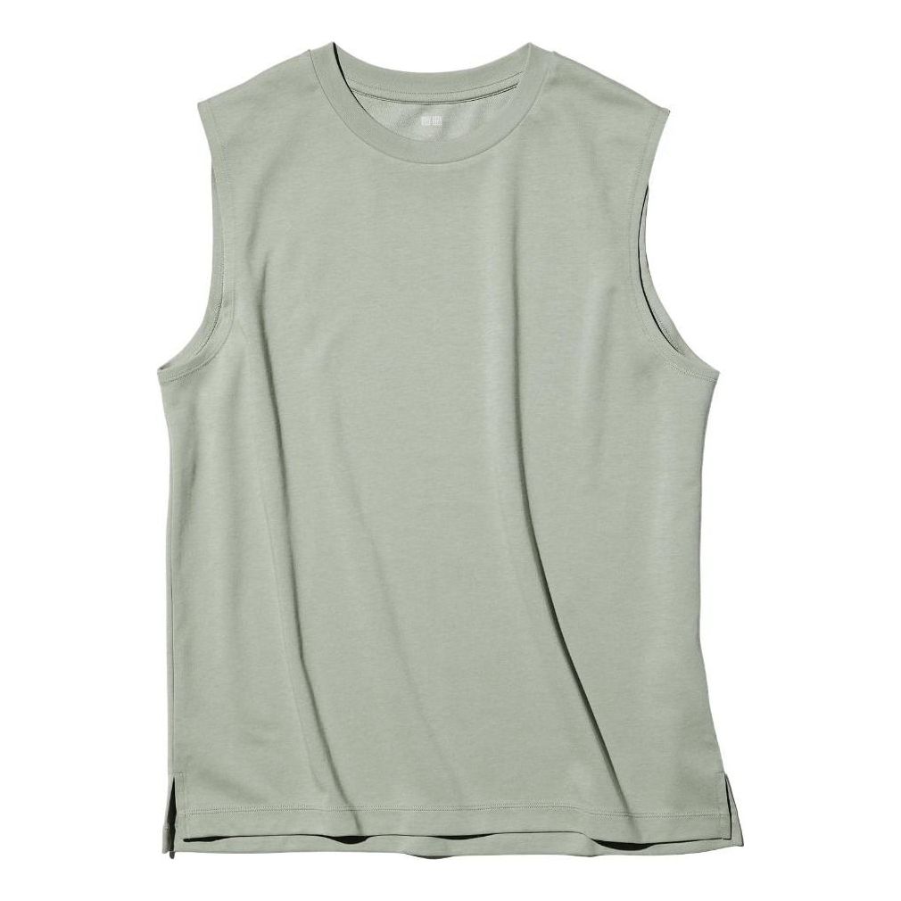 UNIQLO AIRism Cotton Sleeveless T-Shirt 'Green' 482760-53