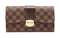 LOUIS VUITTON Damier Canvas Wallet Women's Coffee
