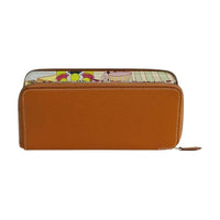 HERMES Silk'In Epsom With Barenia Calfskin Wallet Women's Brown