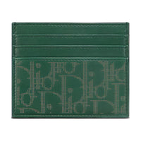 DIOR Cow Leather Card Holder Men's Green