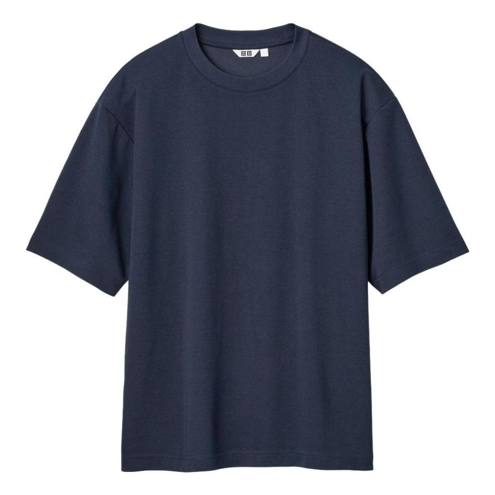 UNIQLO U AIRism Cotton Half Sleeve Oversized T-Shirt 'Blue' 484363-68