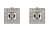 SAINT LAURENT Rhinestone Baguette Earrings