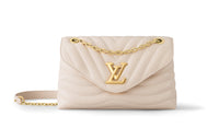 LOUIS VUITTON Cow Leather Crossbody Bag Shoulder Bag Women's Cream White