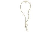 CHANEL Metal Rhinestone Necklaces Women's Gold