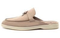Loro Piana Rubber Sole Wrap toe Slippers Women's Beige