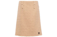 MIU MIU Casual Short Skirts Women's Camel Brown