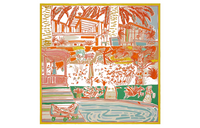 HERMES Silk Scarves Women's Orange