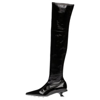 MIU MIU Naplak Knee-high Boots Women's Black