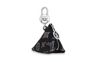 LOUIS VUITTON Mahina Leather Keychain Bag Accessory Women's Black