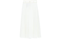 DIOR Pleated High Waist Midi Skirt