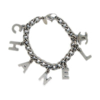 CHANEL 2005 Logo lettering Chain Bracelet