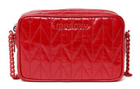 MIU MIU Leather Shoulder Bag Women's Red
