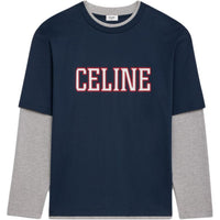 CELINE Logo Printed Long Sleeve T Shirt