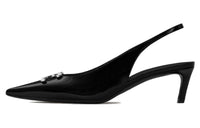 CELINE Triomphe Slim Heel High Heels 5cm Women's Black
