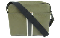 LOUIS VUITTON Leather Crossbody Bag Shoulder Bag Men's Dark Green