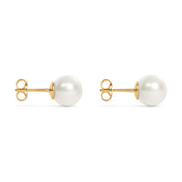 CELINE Brass Earrings Women's White