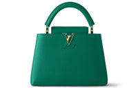 LOUIS VUITTON Capucines Cow Leather One Shoulder Handbag Small Size Women's Emerald Green