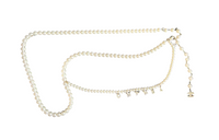 CHANEL Double-Layer Decoration Waist Chains Women's White