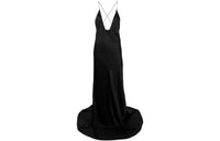 SAINT LAURENT V-Neck Open Back Maxi Dress
