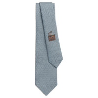 HERMES Mulberry Silk Ties Men's Gray
